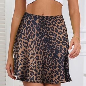 Leopard Print Mini Skirt